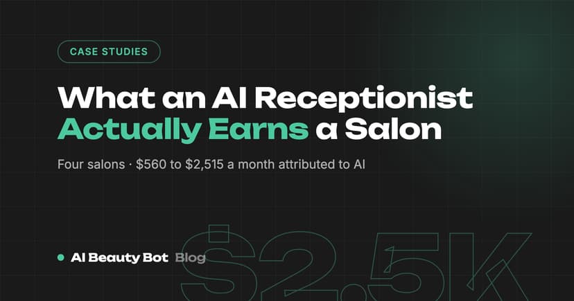What an AI Receptionist Actually Earns a Salon: Four Case Studies in Numbers