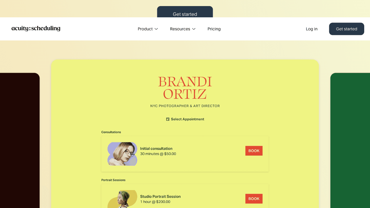 Acuity Scheduling — booking interface