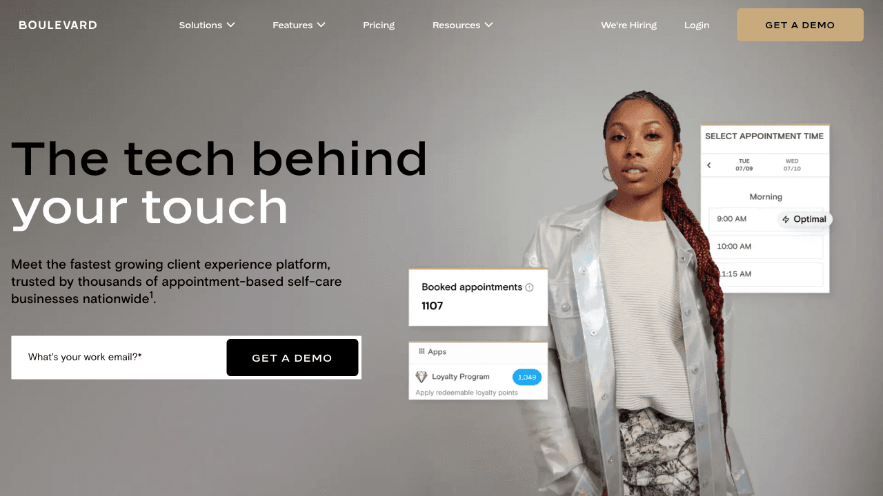 Boulevard — booking interface