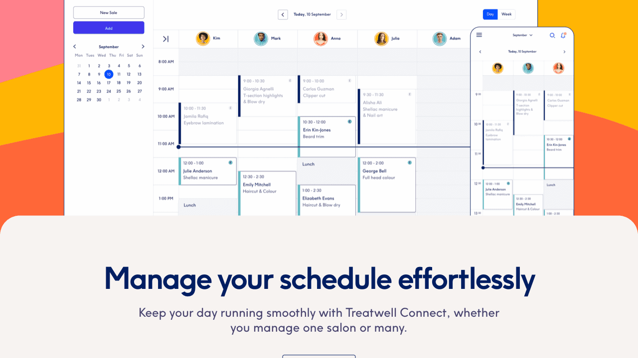 Treatwell — booking interface