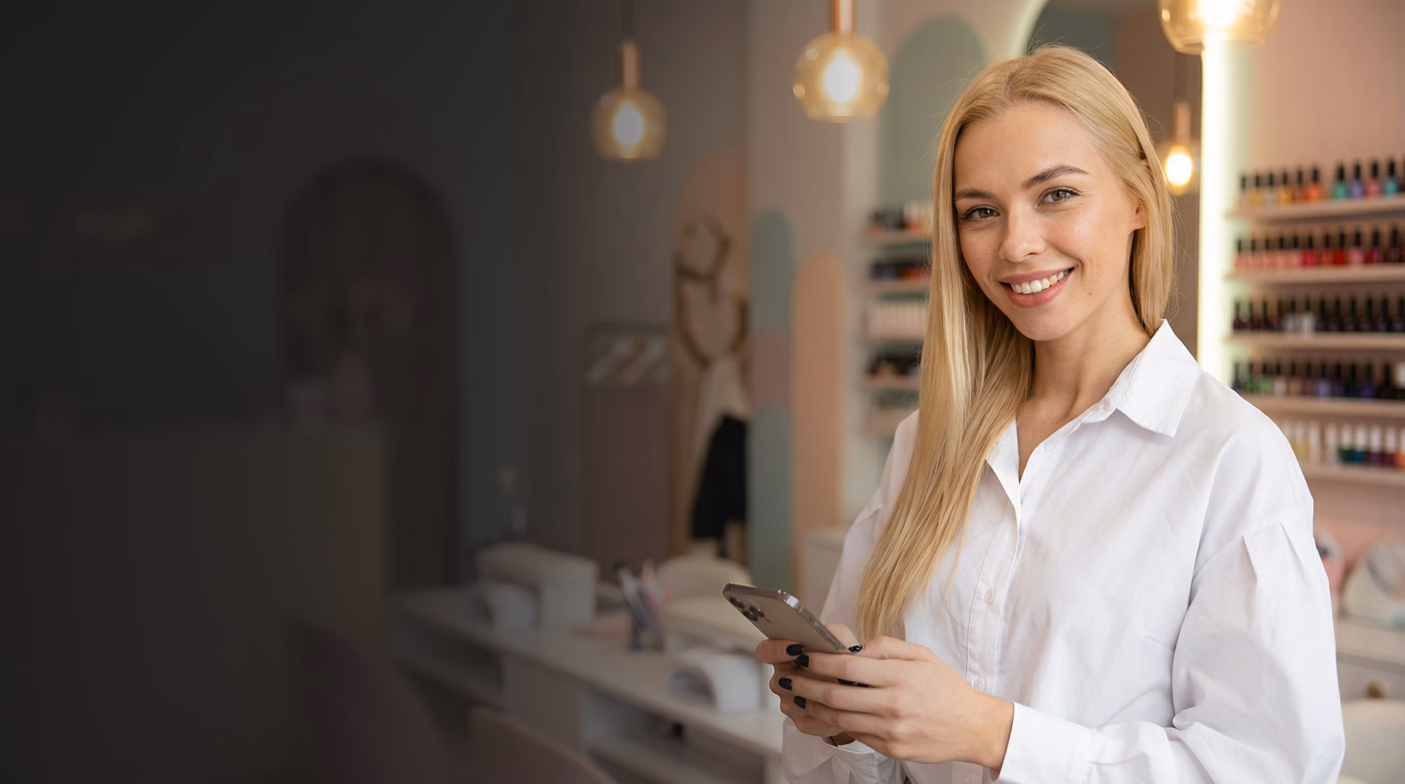 Beauty salon receptionist